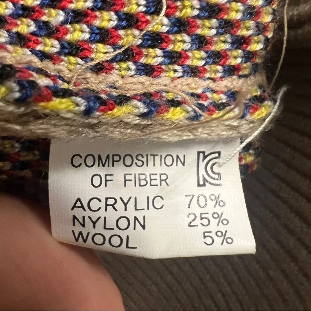 MSKN2ND OFFICE COUTURE PATTERN SWEATER‎ BEIGE, size small - Picture 7 of 8